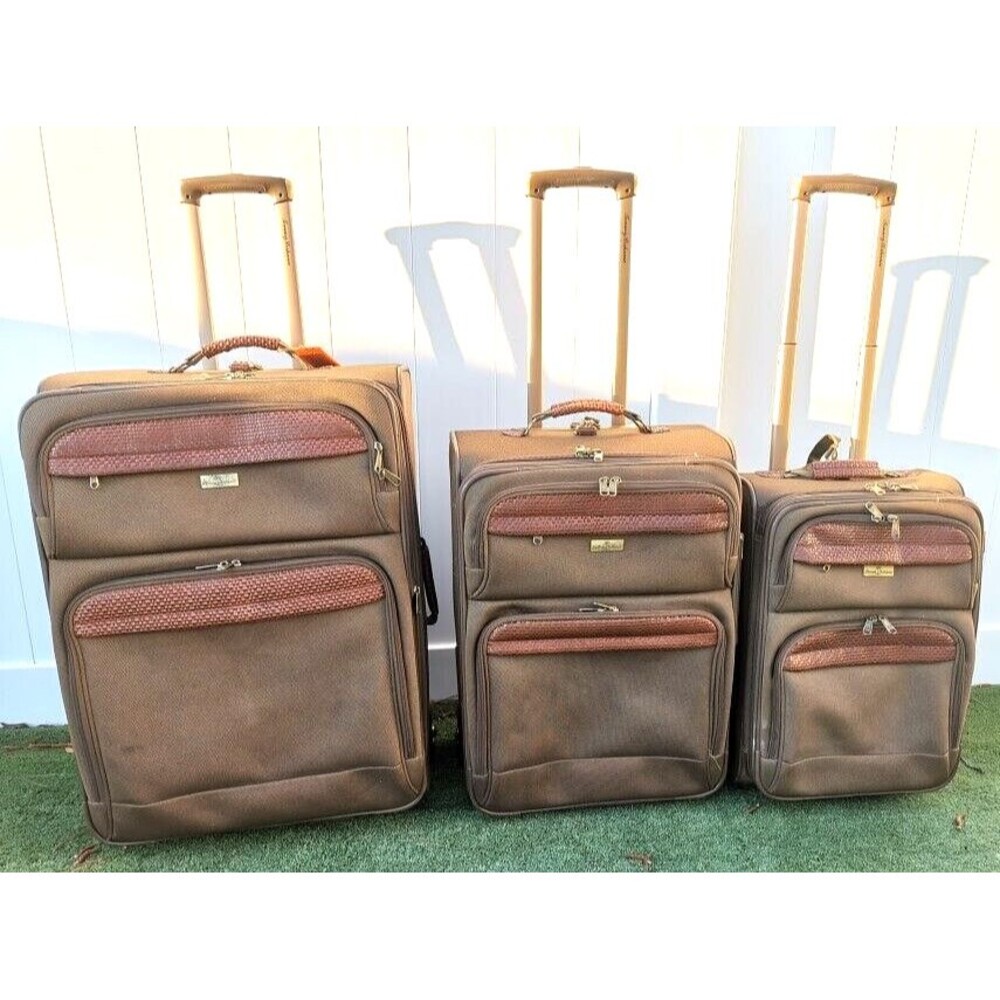 SET of 3 Tommy Bahama Suitcase Rolling Luggage Travel Bags 30x20 + 25x18 + 22x15